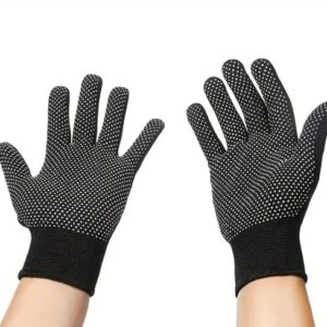 Coutrue Sports Dotted Cotton Gloves for Cricket, Biking, Cricket Gloves, Dotted Black Gloves