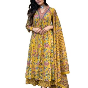 Women's Rayon Viscose Anarkali Printed Kurta